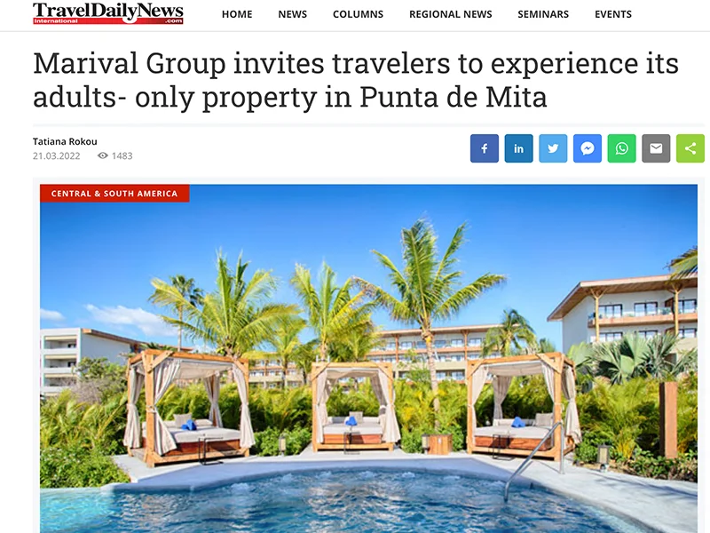 Marival Group invites travelers to experience its adults- only property in Punta de Mita
