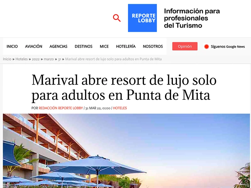 Marival abre resort de lujo solo para adultos en Punta de Mita